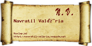 Navratil Valéria névjegykártya