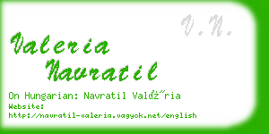 valeria navratil business card